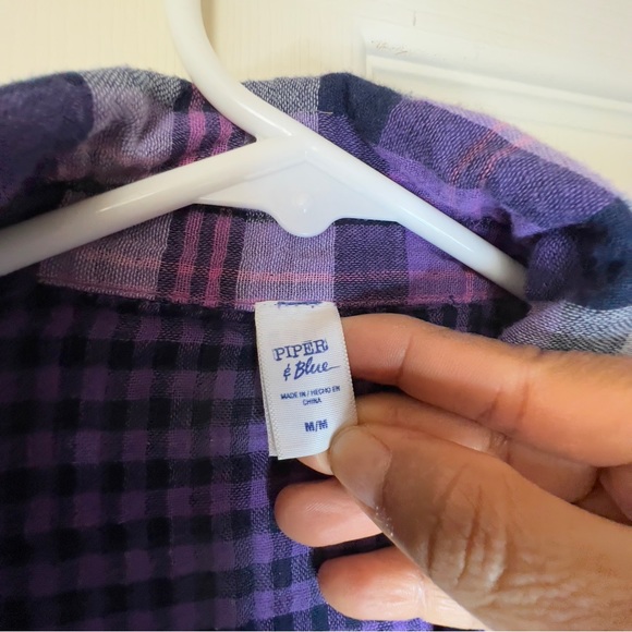 ‼️2/10‼️Quarter sleeve button plaids - Picture 3 of 4